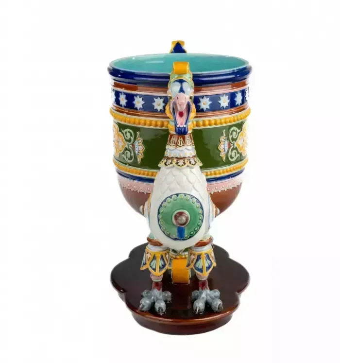 Vase In Neo Russian Style. Kuznetsovs Factory In Dulevo, 1890 photo Home Decor