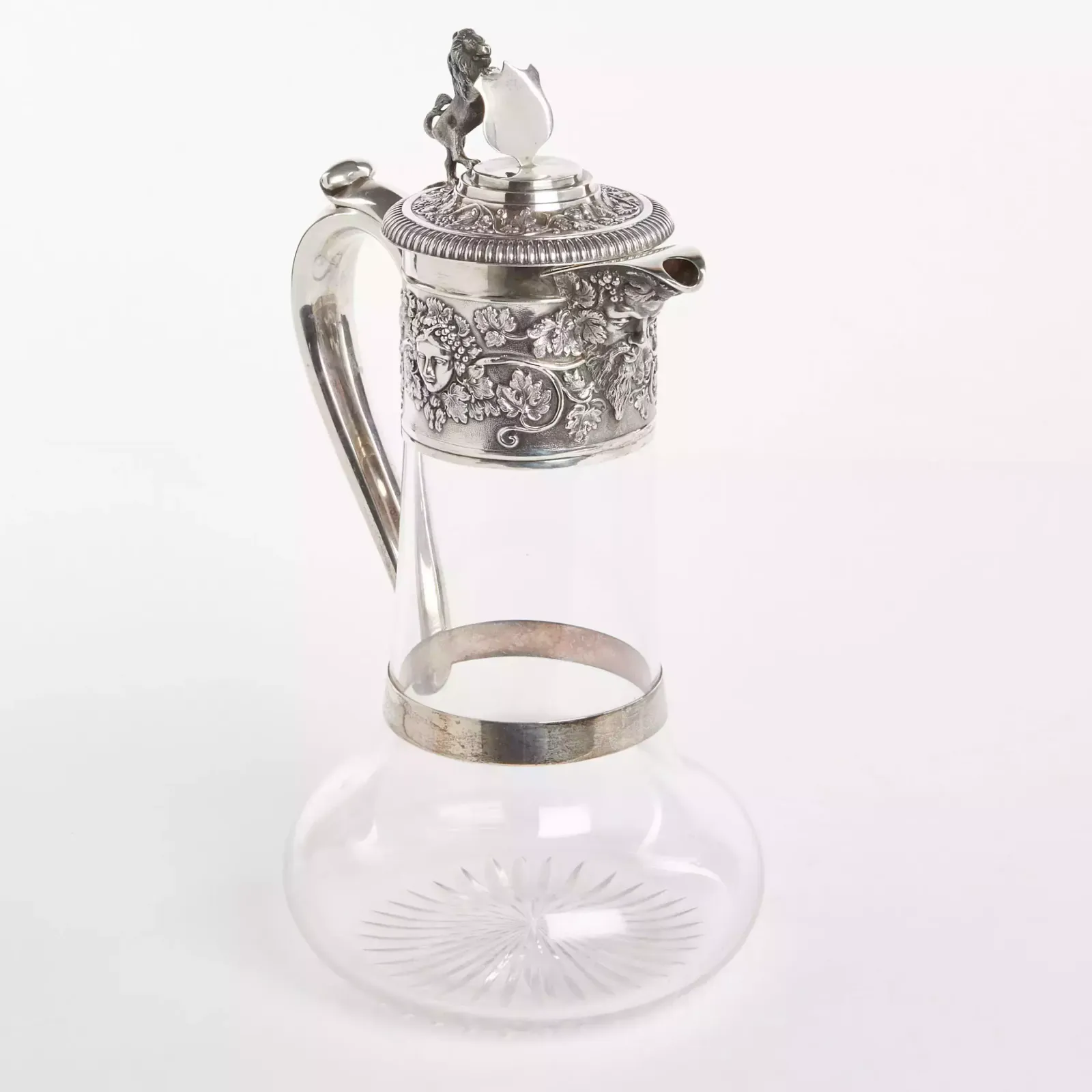 Silver Wine Jug With Glass. Horace Woodward & Hugh Taylor, London 1893. photo 1494.0