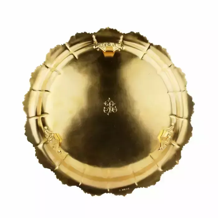 Silver And Gilded Dish On Three Legs, In The Style Of Historicism. Latvia 1930s. photo 908.0