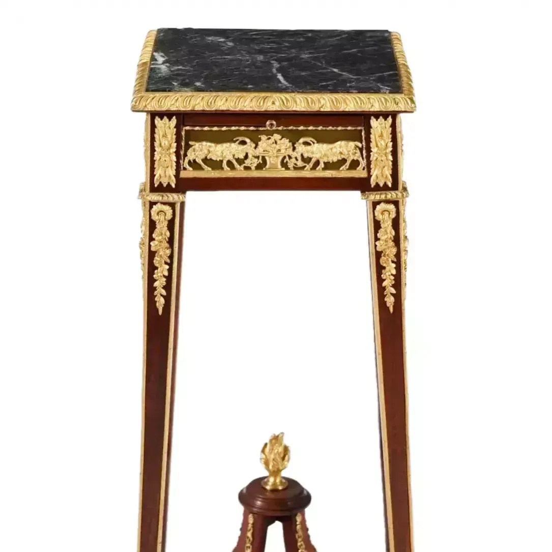 French Console In Mahogany And Gilded Bronze. In The Style Of Francois Linke. photo furniture