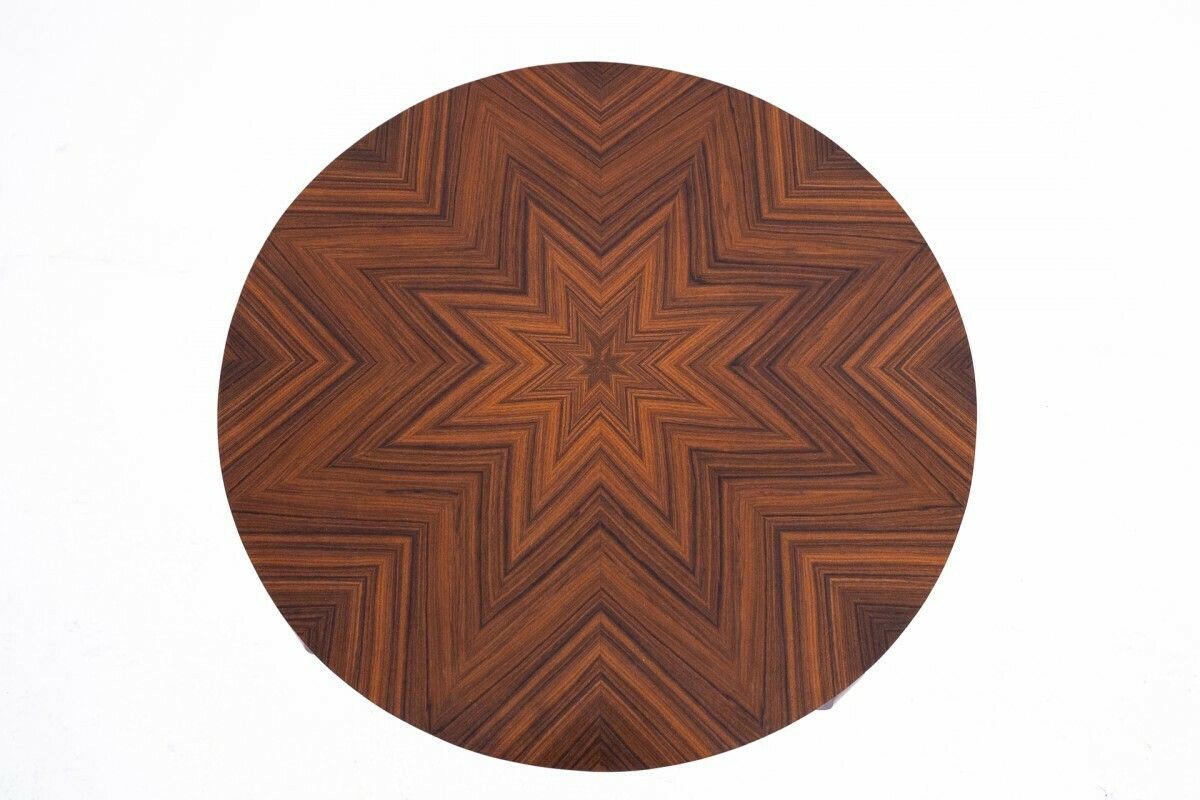 Round Art Deco Coffee Table, Poland, Mid 20th Century. After Renovation. photo Furniture