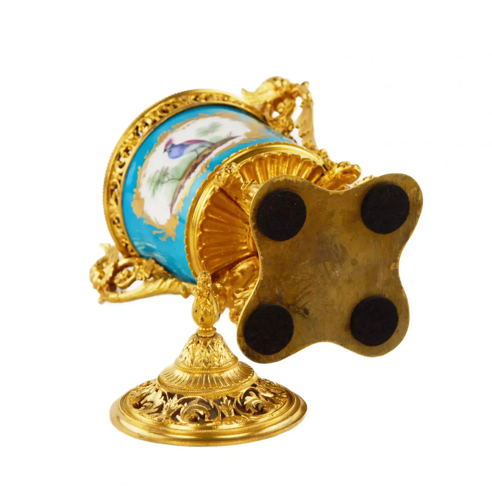 Bronze Gilded Aroma Box With Porcelain Inlay In The Sevres Style. The End Of The 19th Century photo vinterior