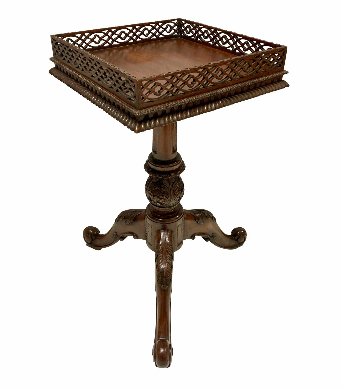 A Pair Of Fine Chippendale Style Mahogany Wine Tables photo furniture