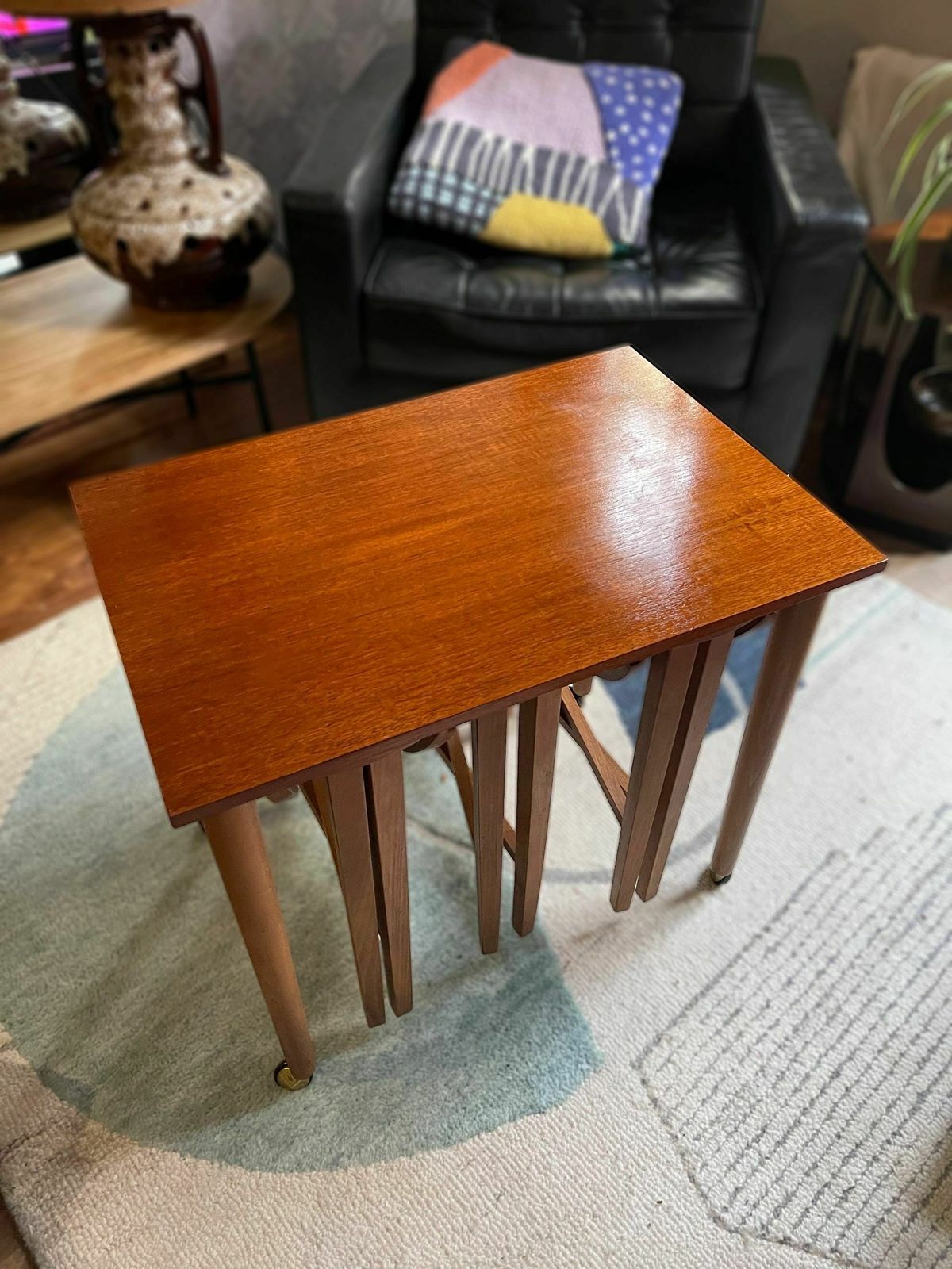 Vintage Nest Of 4 Teak Tables By Poul Hundevad For Novy Domov 1960s