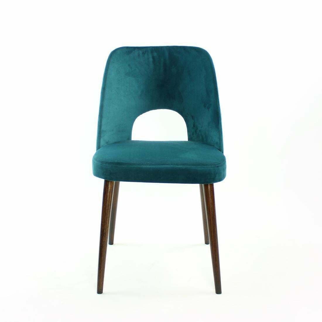 5 Dining Chairs By Oswald Haerdtl In Velvet For Ton, Czechoslovakia 1950s photo Furniture