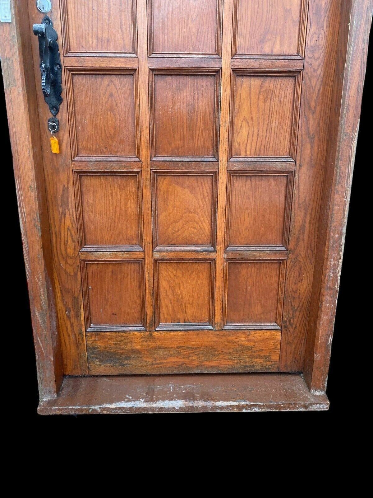 Grand Solid Oak Front Door +Frame Reclaimed Bespoke Tudor Gothic Carved Wood Old photo 4071.0