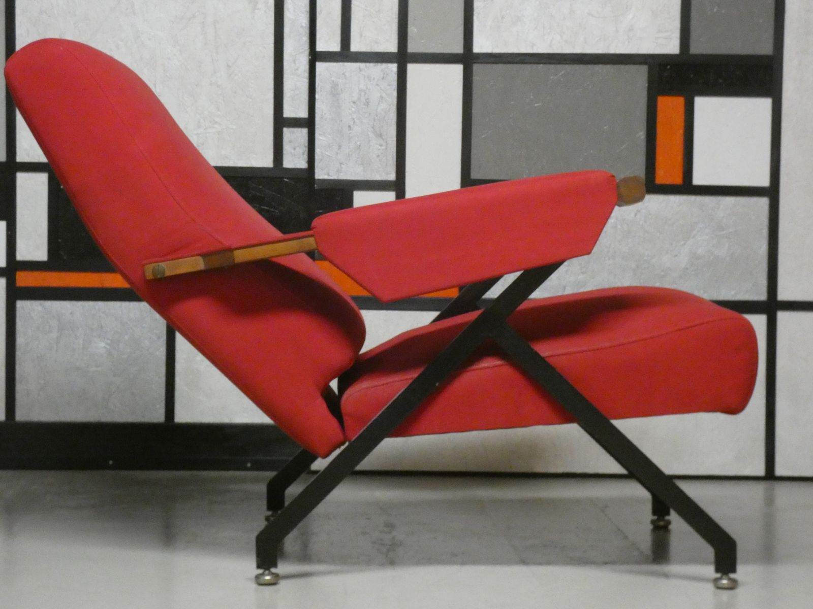 photo for sale Set Of 2 Reclining Armchairs In Alcantara, Italy, 1960s