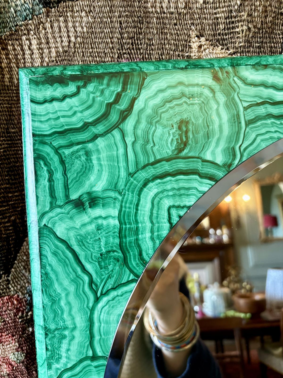 Malachite Mirror, Contemporary photo for sale