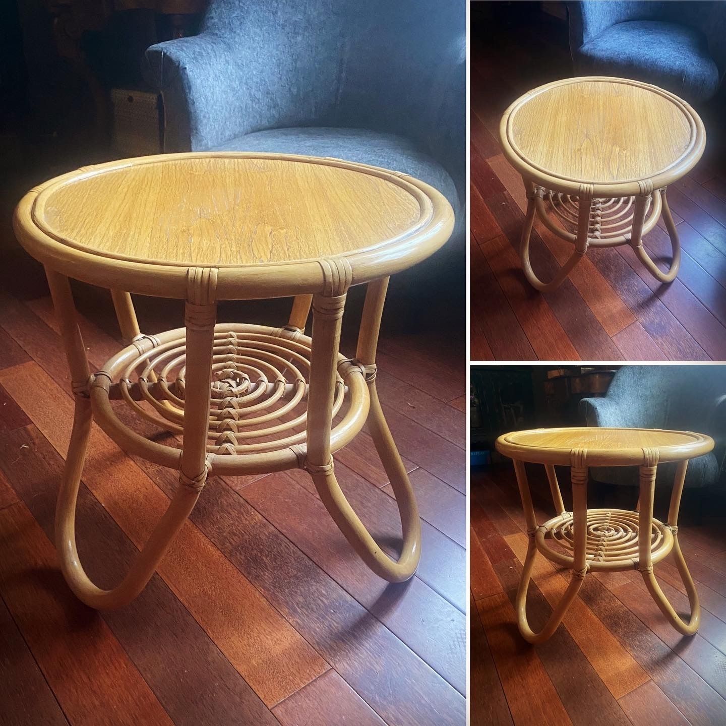 Vintage Mid Century Bamboo Coffee Table