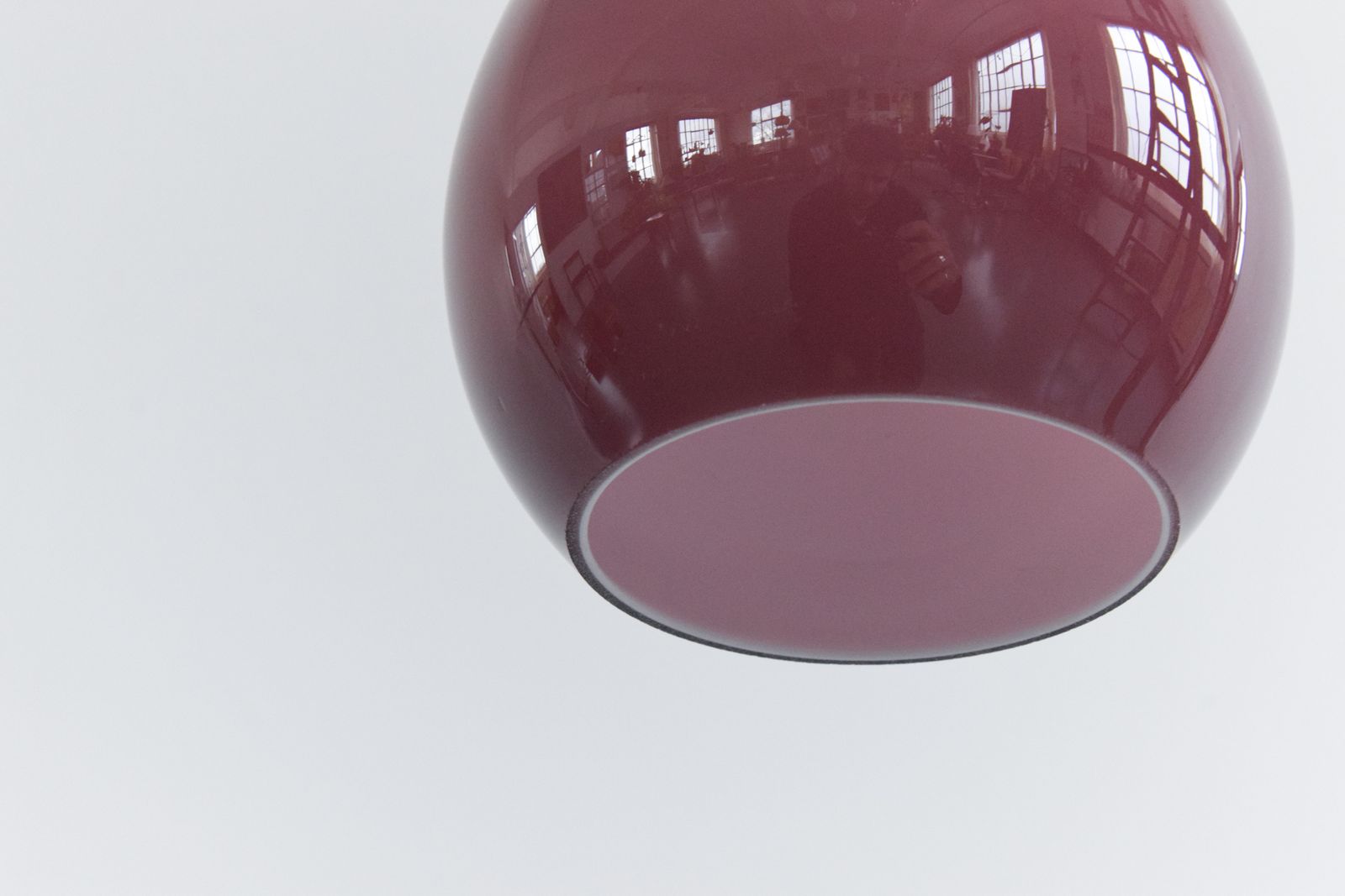 Vintage Small Purple Danish Holmegaard Glass Pendant Light Shade photo furniture