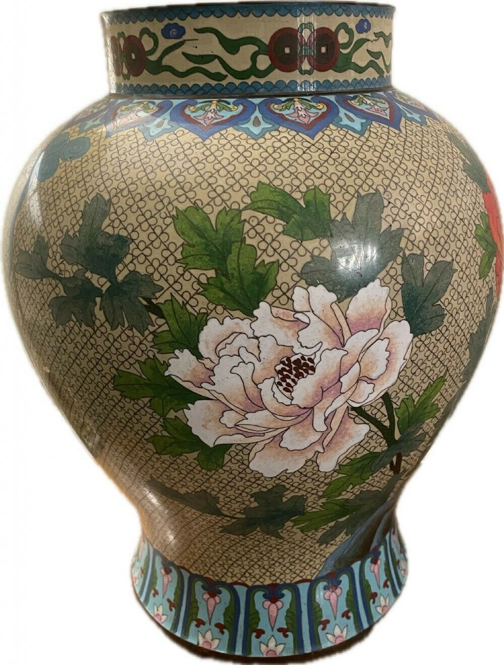 Large Cloisonné Vase And Cover Circa 1910 photo 795.0