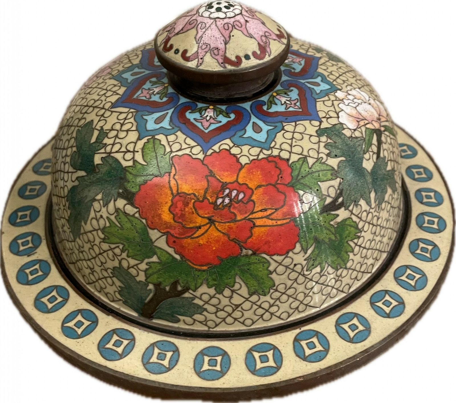 Large Cloisonné Vase And Cover Circa 1910 photo vinterior