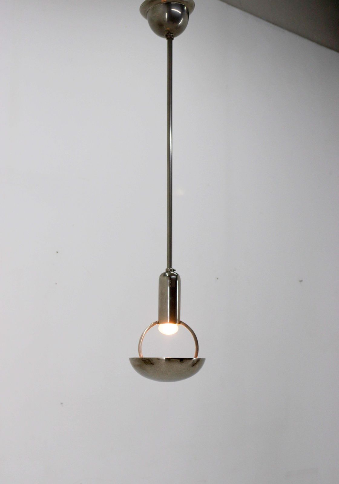 Rare Bauhaus / Functionalist Pendant, 1930s, Restored photo furniture