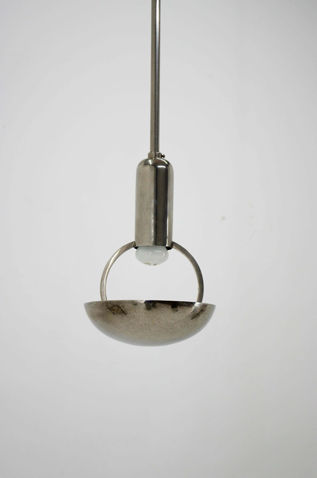 Rare Bauhaus / Functionalist Pendant, 1930s, Restored photo Lighting