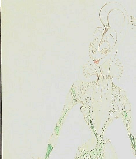 Costume Design Sketch By Robert St. John Roper (B.1913 D.1977) photo furniture