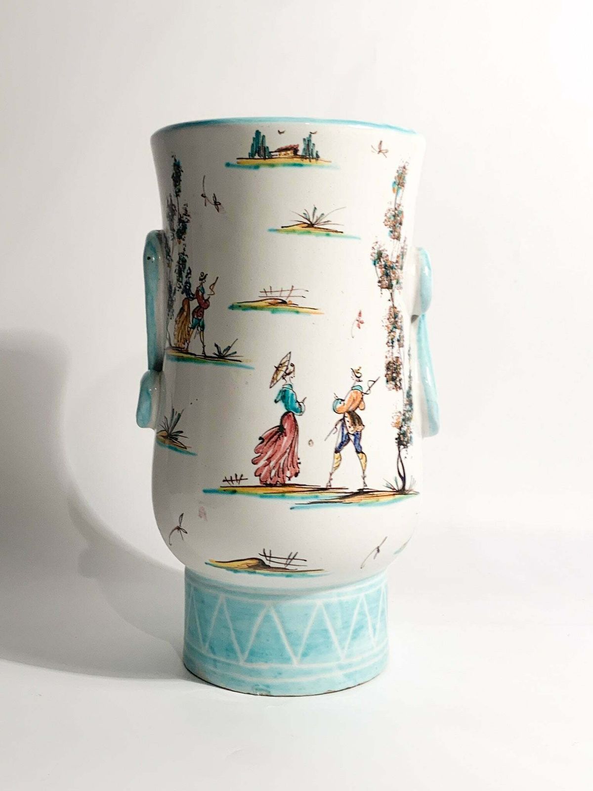 Italian Albisola Ceramic Vase Hand Painted 1930s photo buy