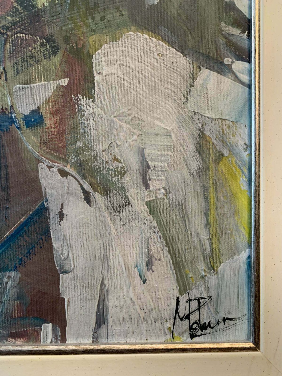 Oil Painting On Canvas 'Human Material' By Massimo Paterna, 1990s photo for sale