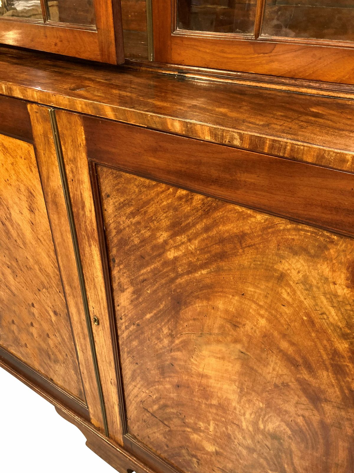 A Large English George III Mahogany Bookcase photo vintage