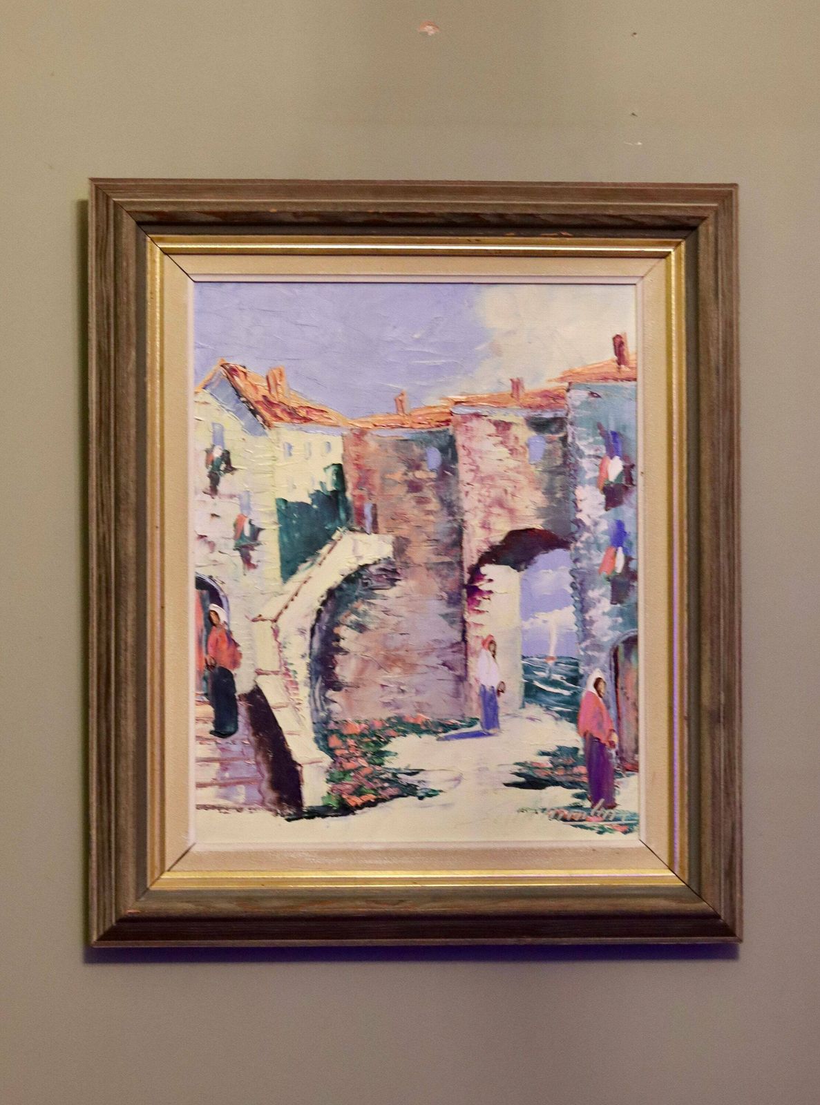 Swedish Modernist Oil Painting By Charles Schölander Circa 1950 photo furniture