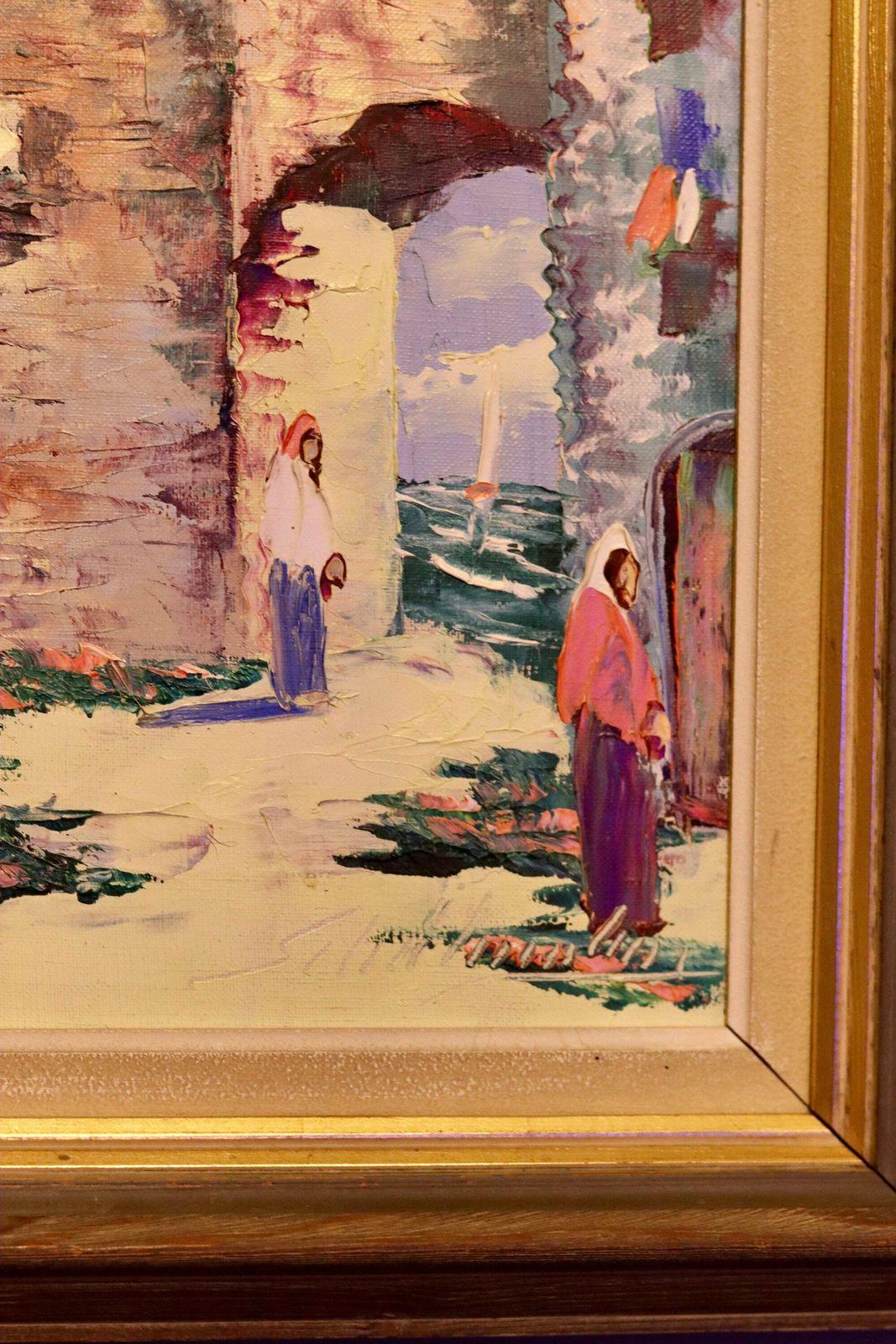 Swedish Modernist Oil Painting By Charles Schölander Circa 1950 photo for sale