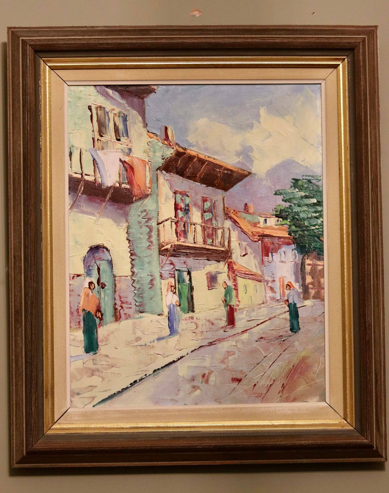 Swedish Modernist Oil Painting By Charles Schölander Circa 1950 photo furniture