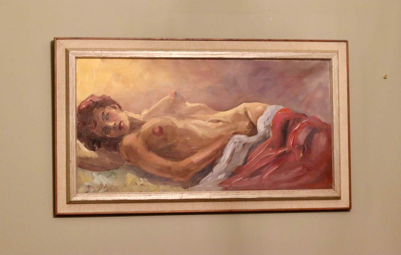 Swedish Modernist Oil Painting By Bernt Johnson Circa 1954 photo buy