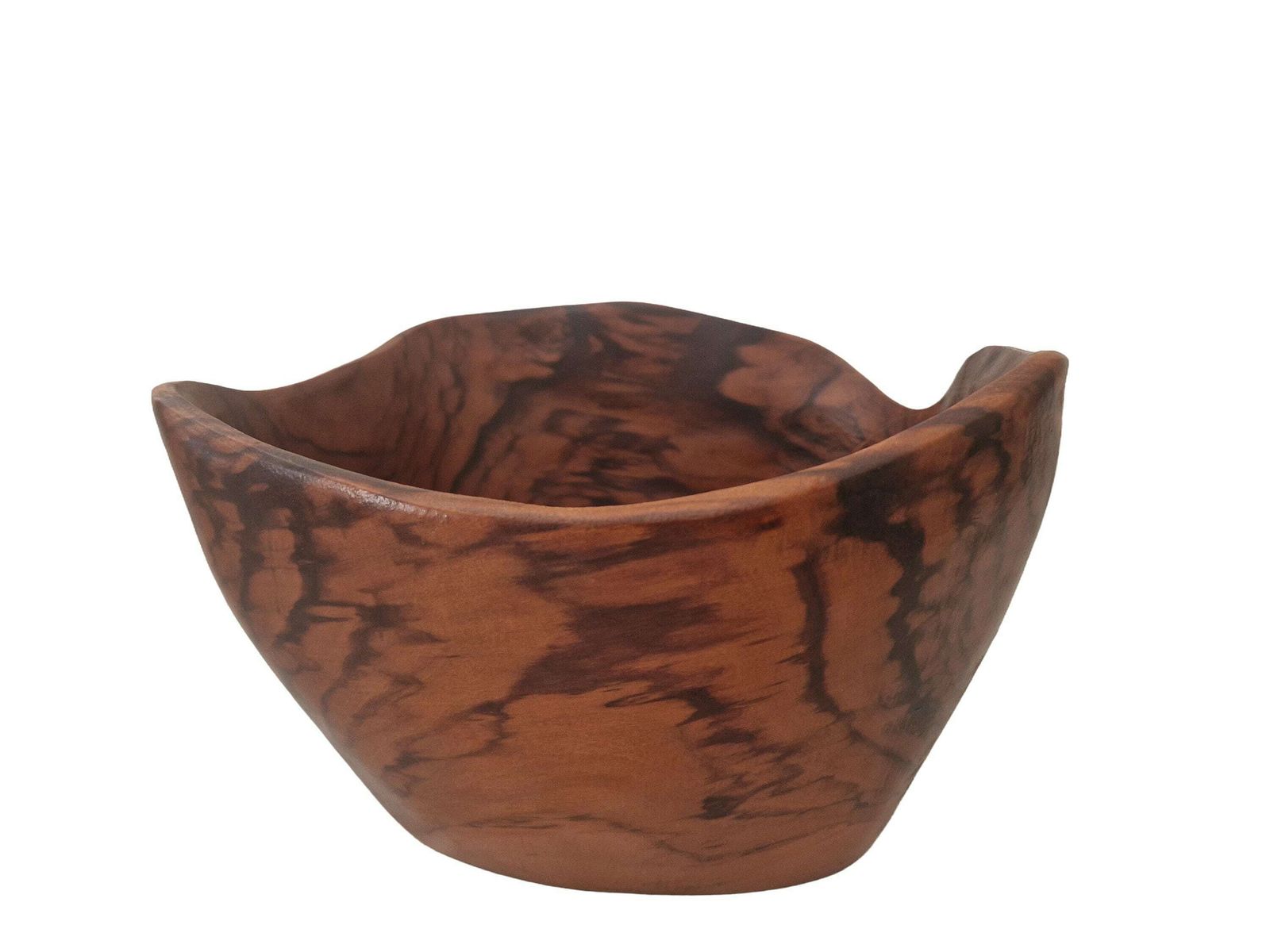 Olive Wood Salad Bowl By Galerie De St Paul Art Studios, 1960s Decorative Basket, Mid Century Modern Home Decor