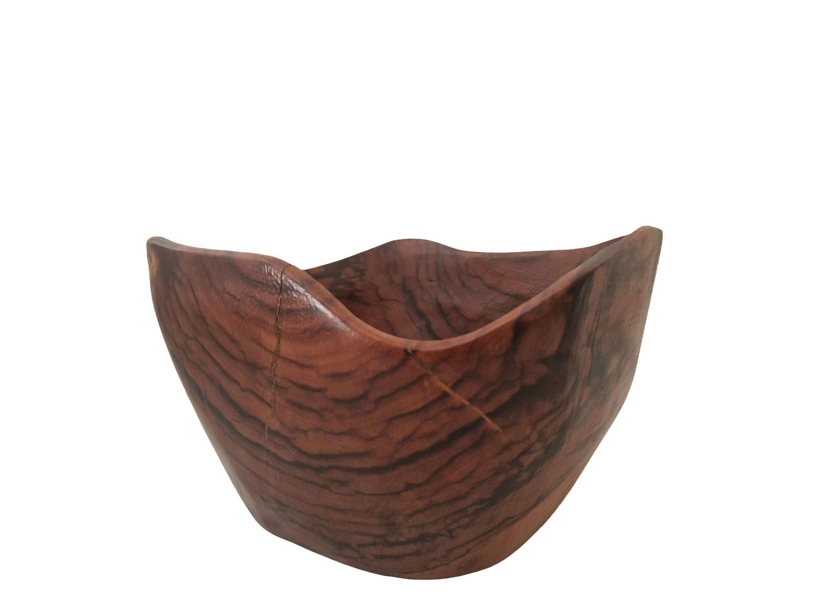 Olive Wood Salad Bowl By Galerie De St Paul Art Studios, 1960s Decorative Basket, Mid Century Modern Home Decor photo furniture