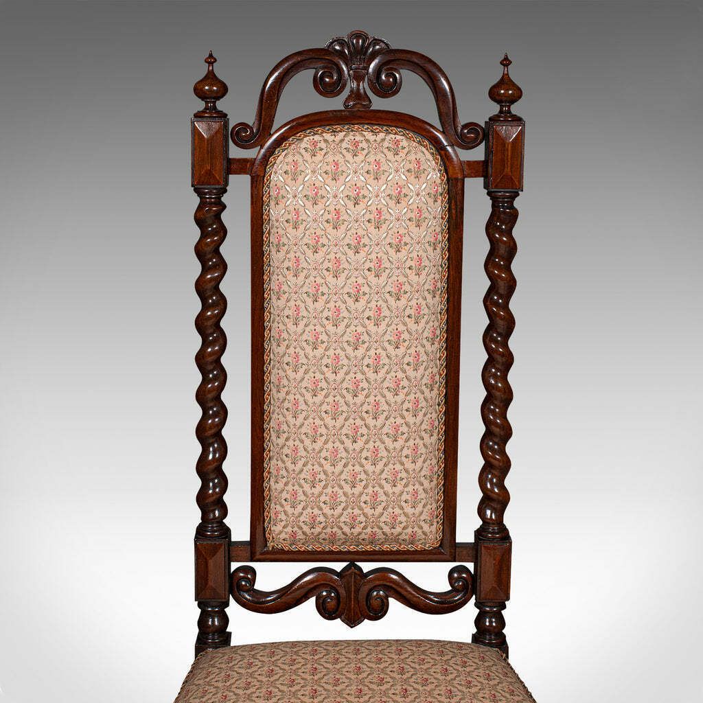 Antique Morning Room Chair, English, Silk Cotton, Side Seat, William IV, C.1835 photo vintage