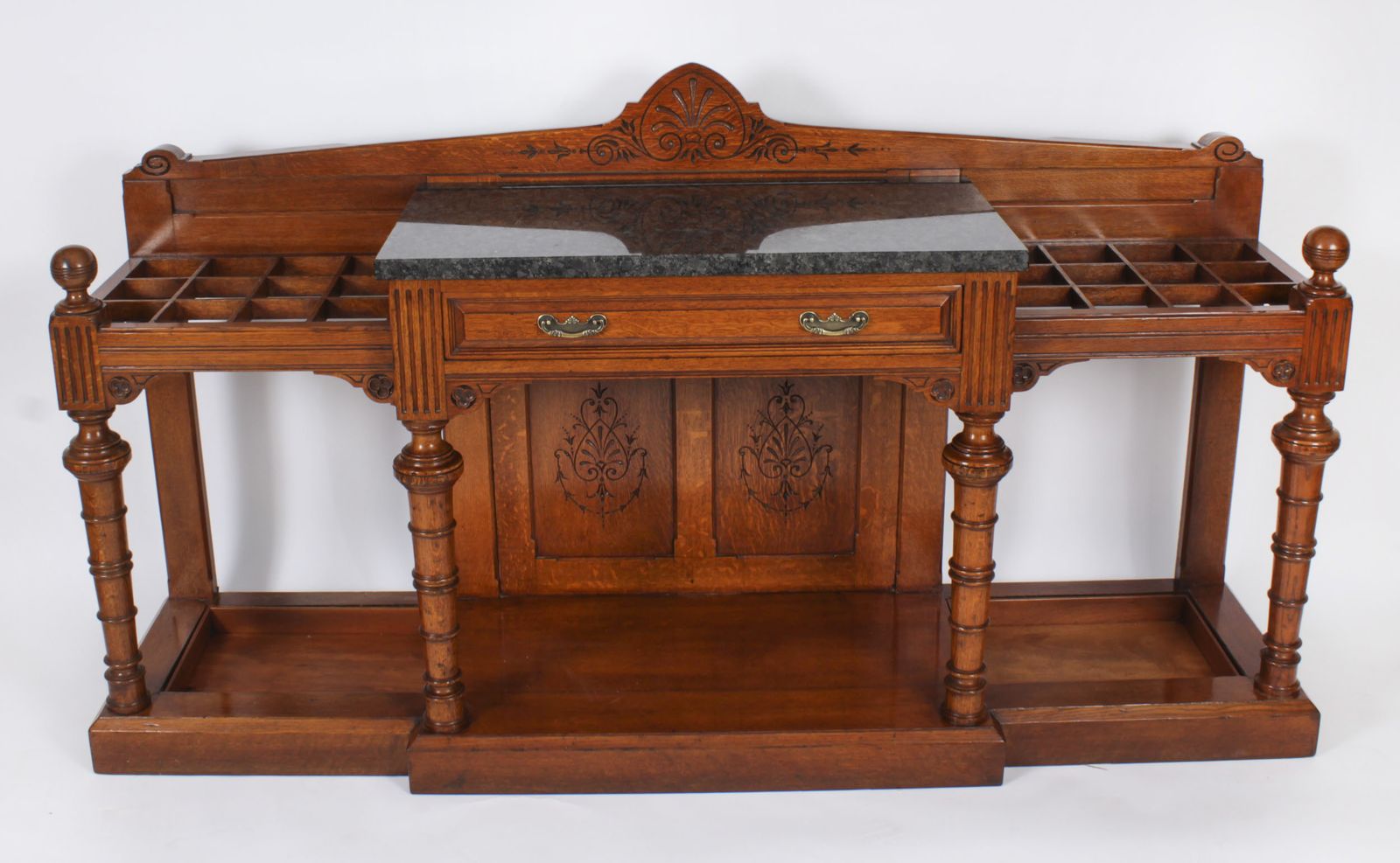Victorian Oak Country House Hall Umbrella Stand 19th C photo furniture