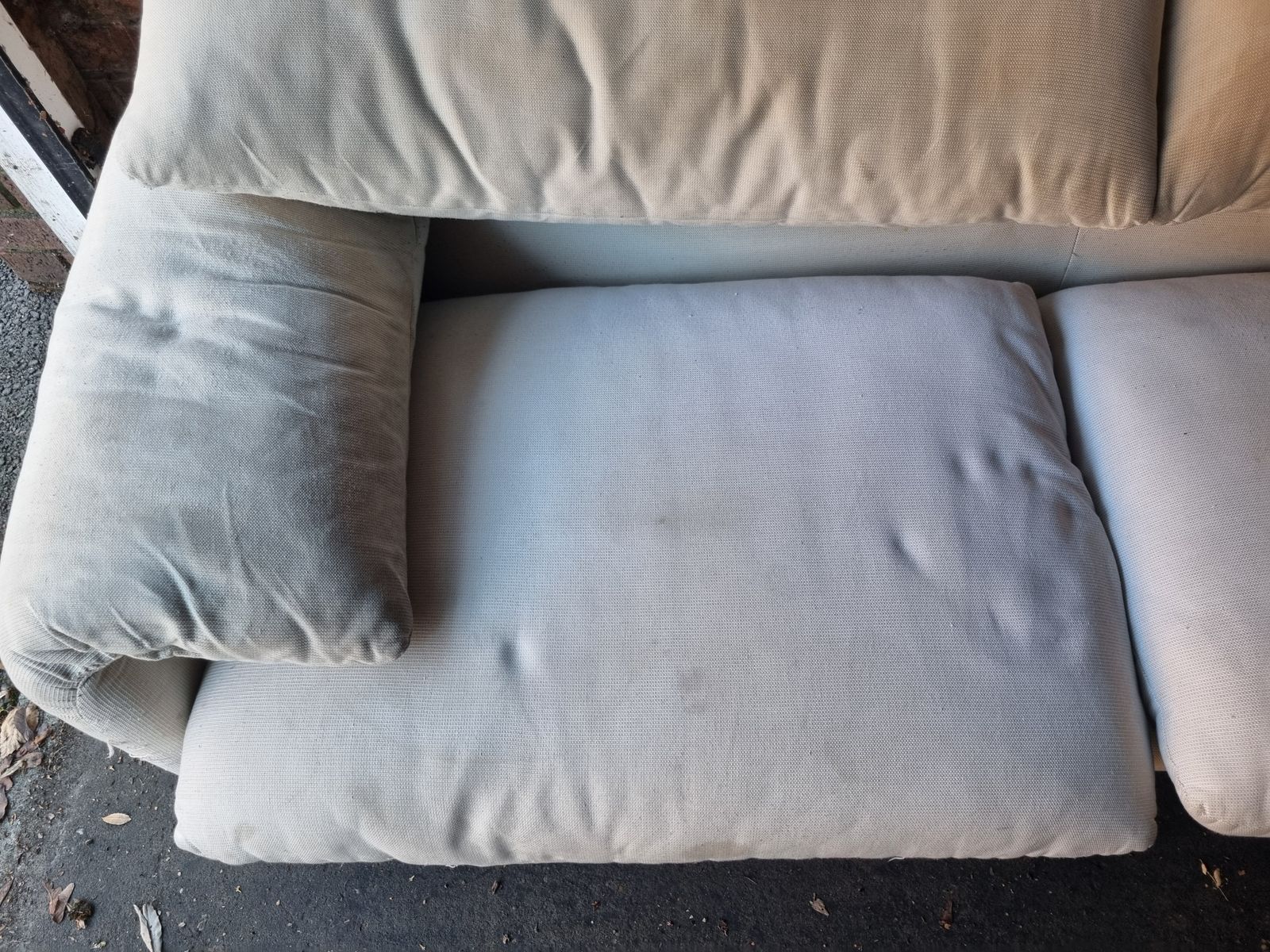 Cassina Maralunga 2 Seater Sofa In Original Ecru Off White Upholstery photo furniture