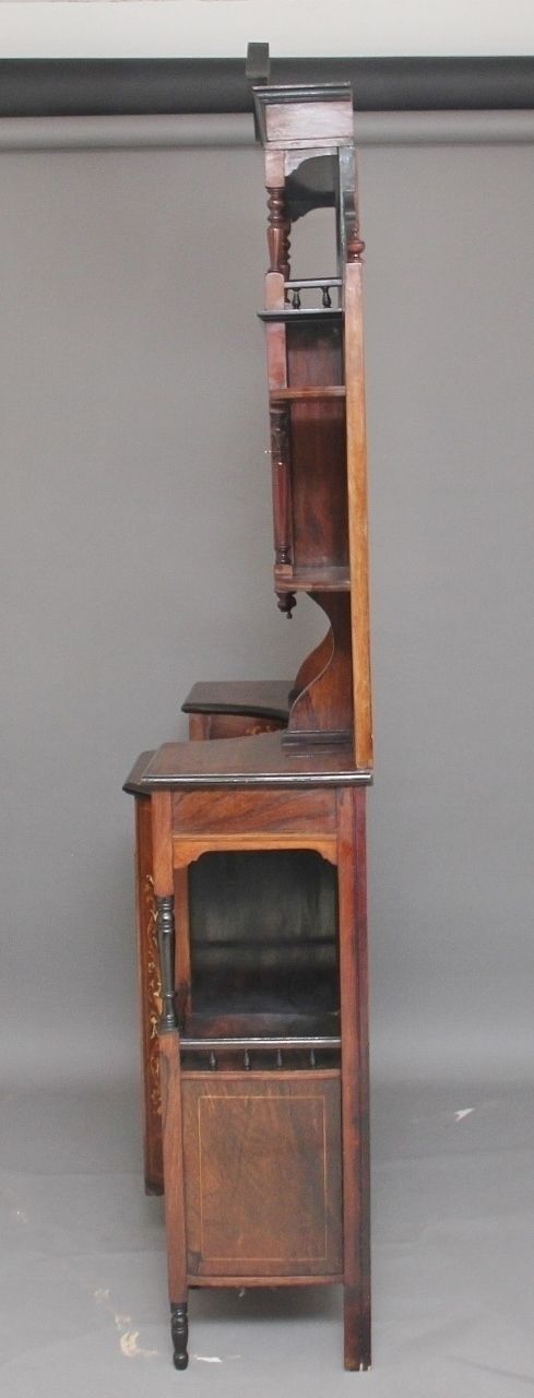 Furniture 19th Century Rosewood And Inlaid Cabinet photo