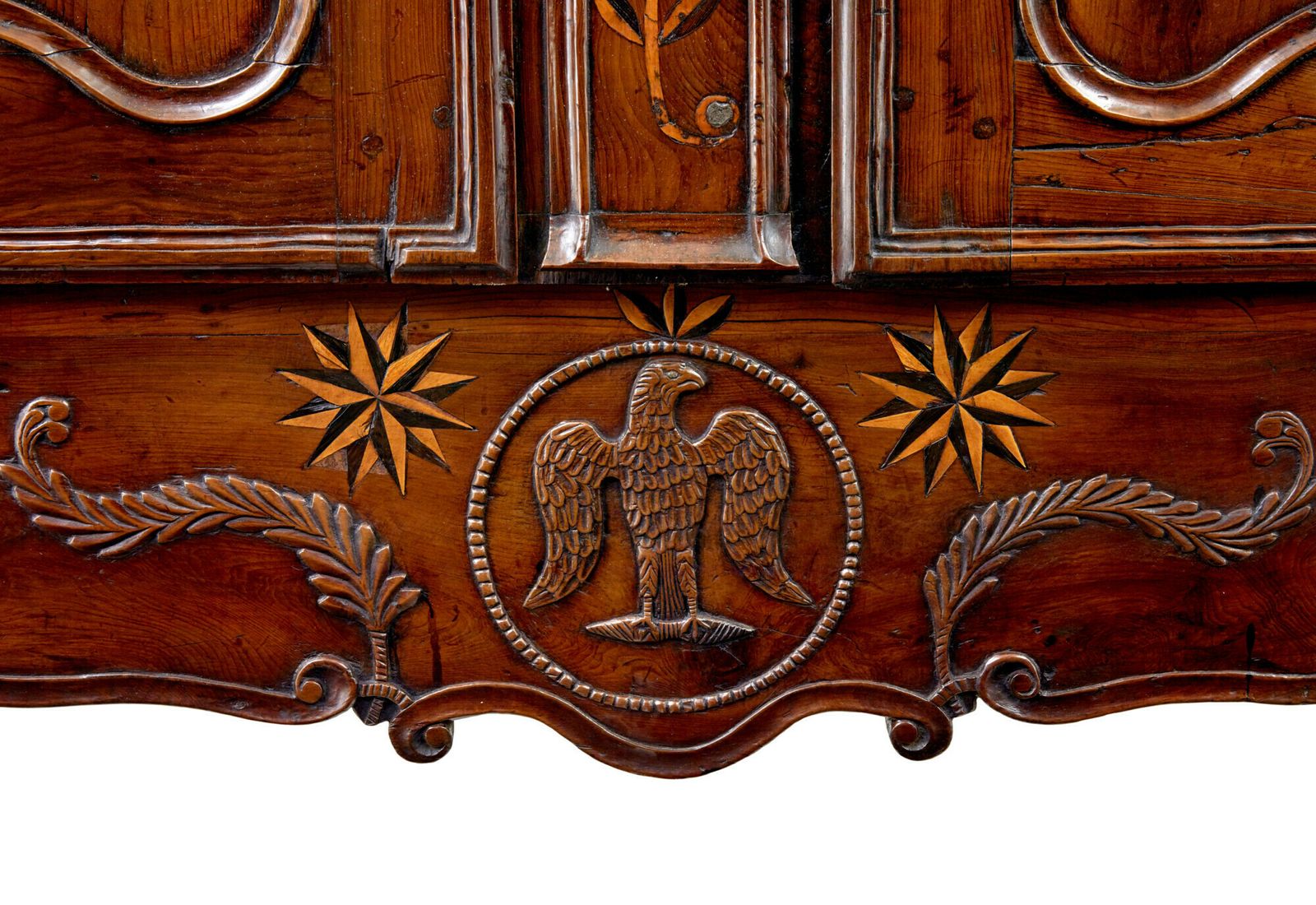 18th Century Carved French Yew And Chestnut Armoire photo 6545.0