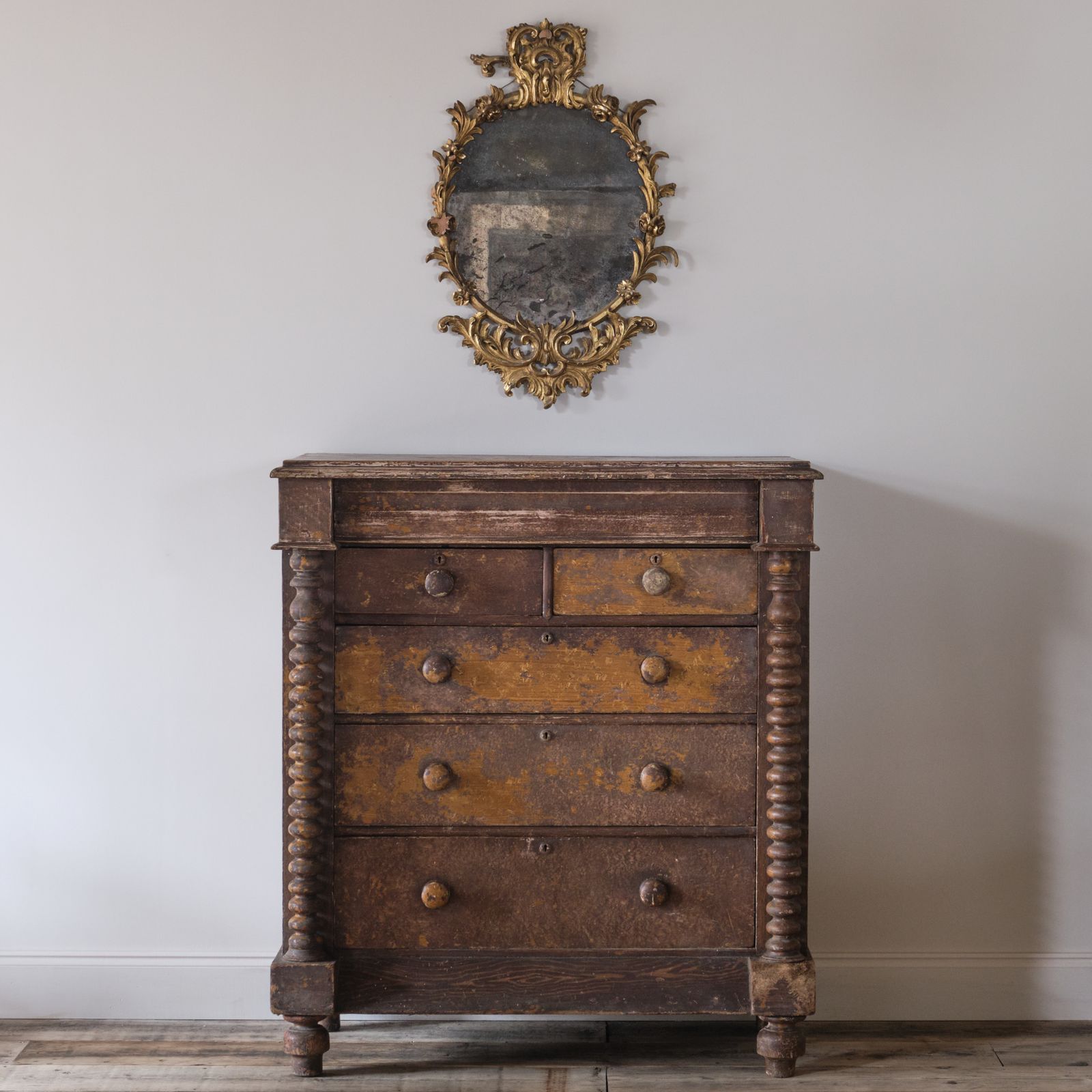 19th Century Scottish Painted Pine Chest Of Drawers photo buy
