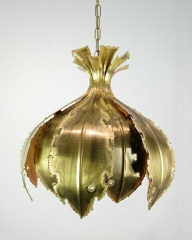 Ceiling Lamp Known As "Onion"  Made In Brass By Sven Aage Holm Sørensen From 1960s