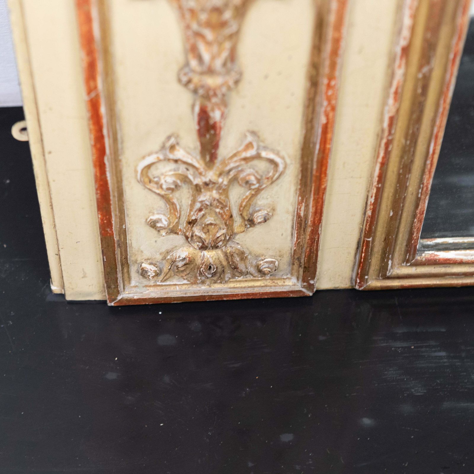 Large Louis XVI Trumeau Mirror With Oil Painting And Gilt Gesso Details photo vinterior