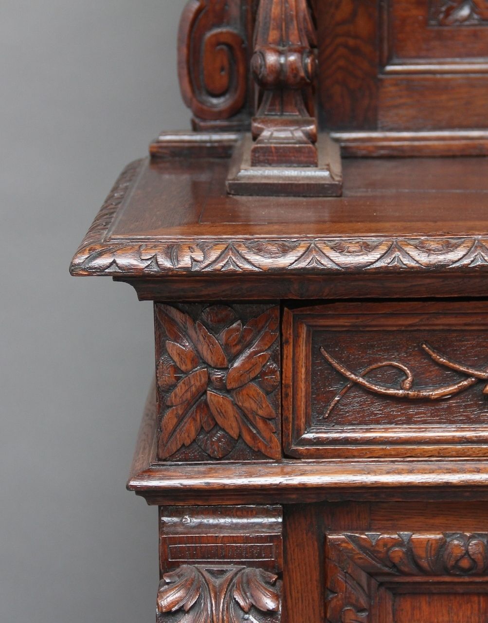 photo buy 19th Century Carved Oak Buffet