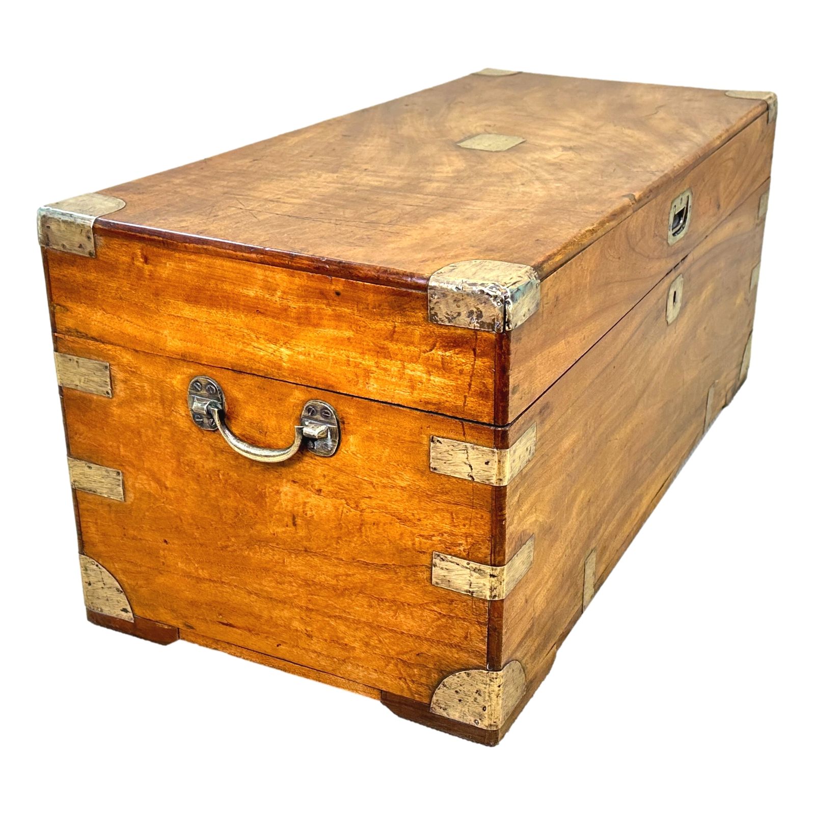 Small 19th Century Camphor Wood Campaign Trunk (England, Circa 1860) photo furniture