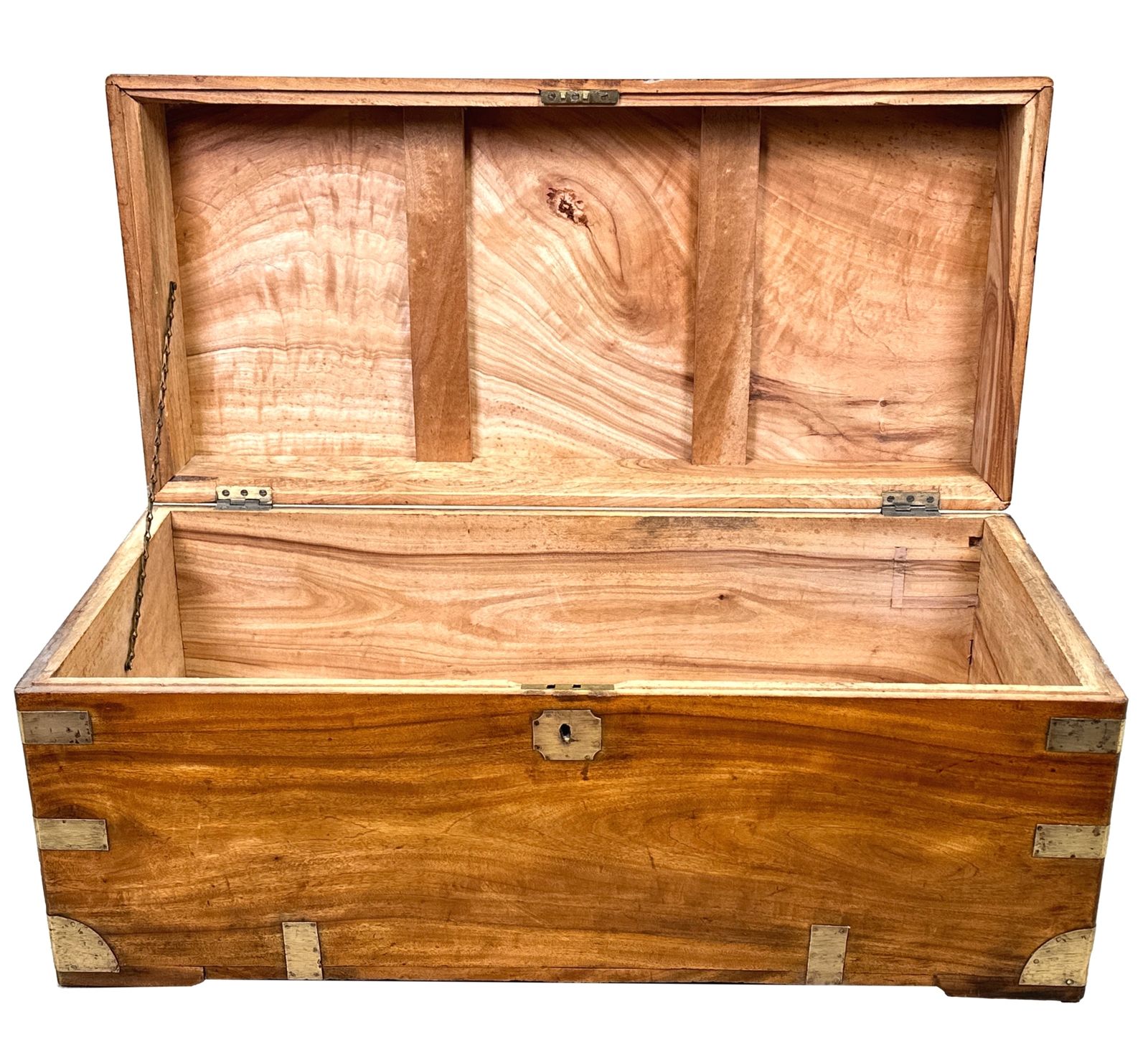 Small 19th Century Camphor Wood Campaign Trunk (England, Circa 1860) photo Furniture