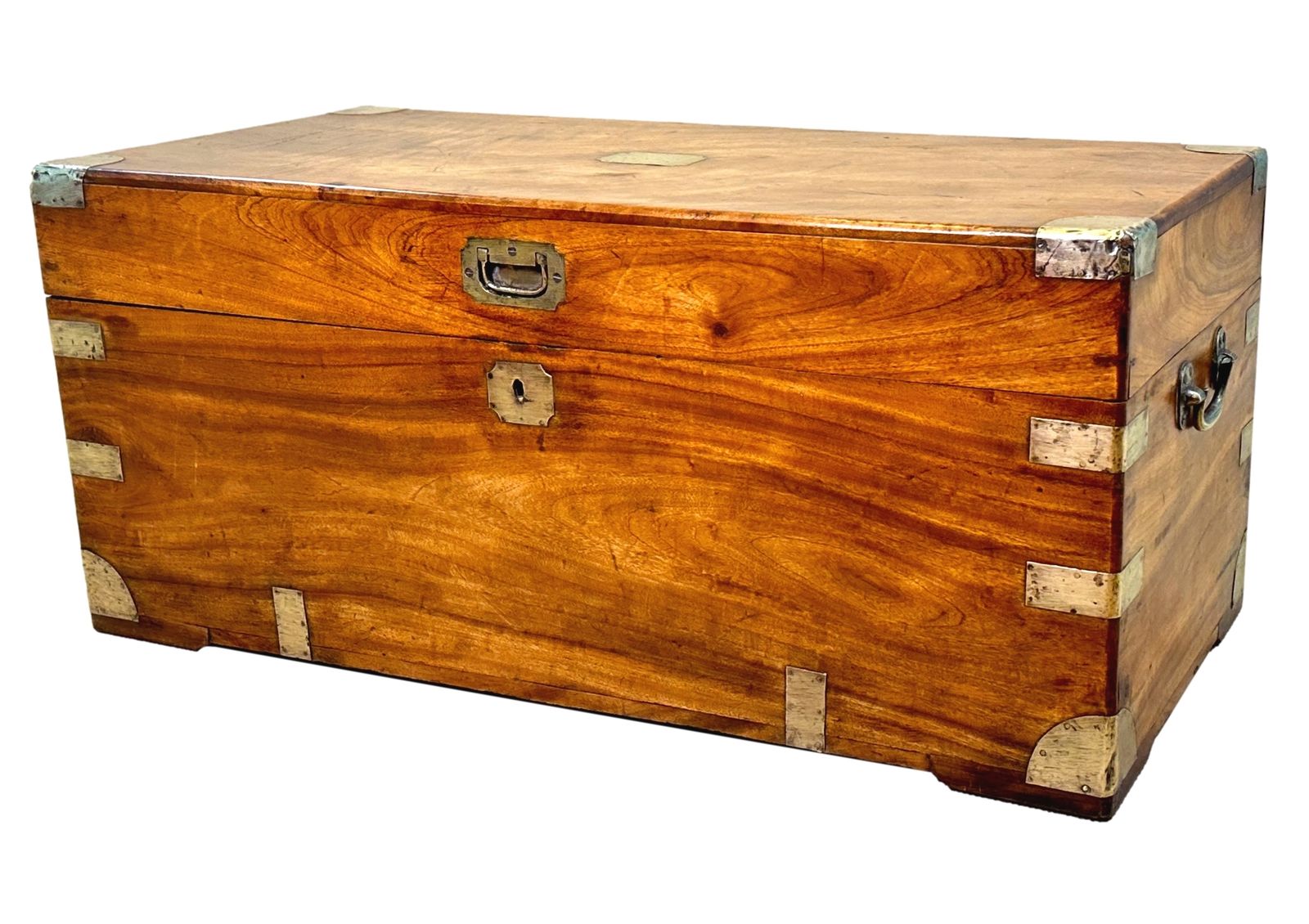 Small 19th Century Camphor Wood Campaign Trunk (England, Circa 1860)