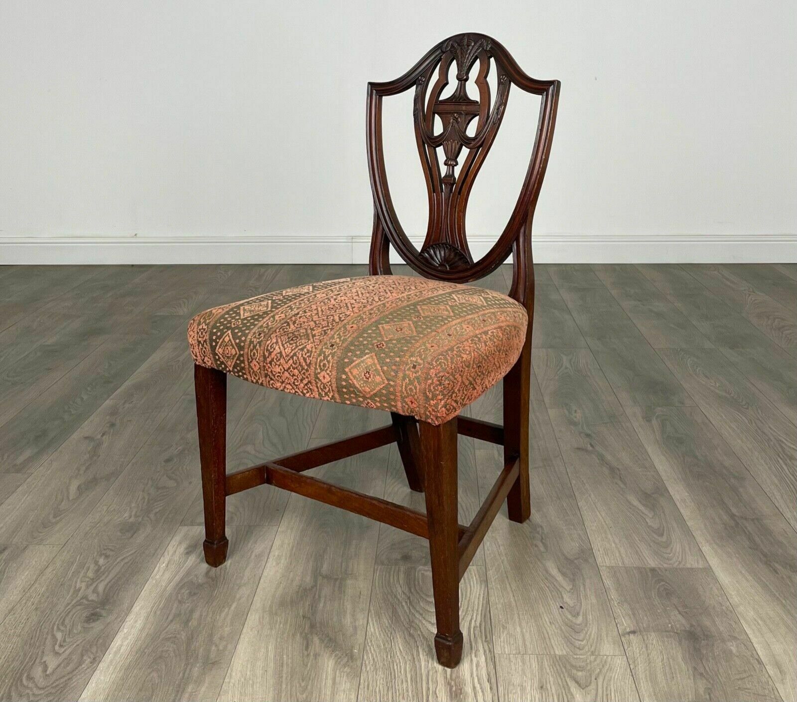 Antique 18th Century Set Of 8 Shield Back Dining Chairs photo furniture
