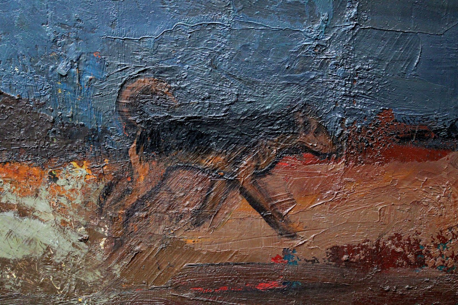 Aleksandr Rodin Walk. Oil On Cardboard, photo furniture