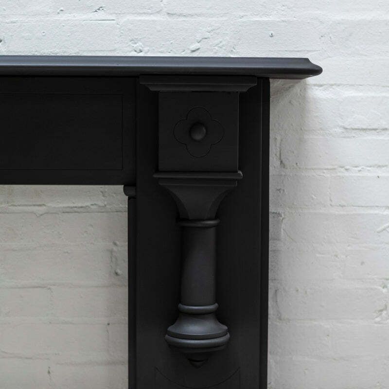 Large Antique Victorian Slate Fireplace Surround With Corbels photo for sale