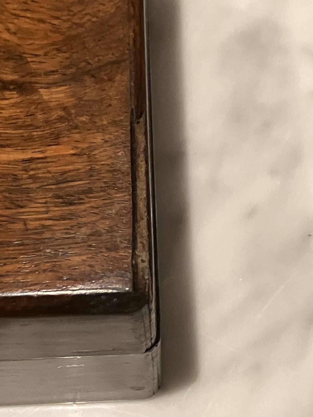 photo furniture 19th Century Rosewood Silk Lined Inlay Jewellery Box Circa1830