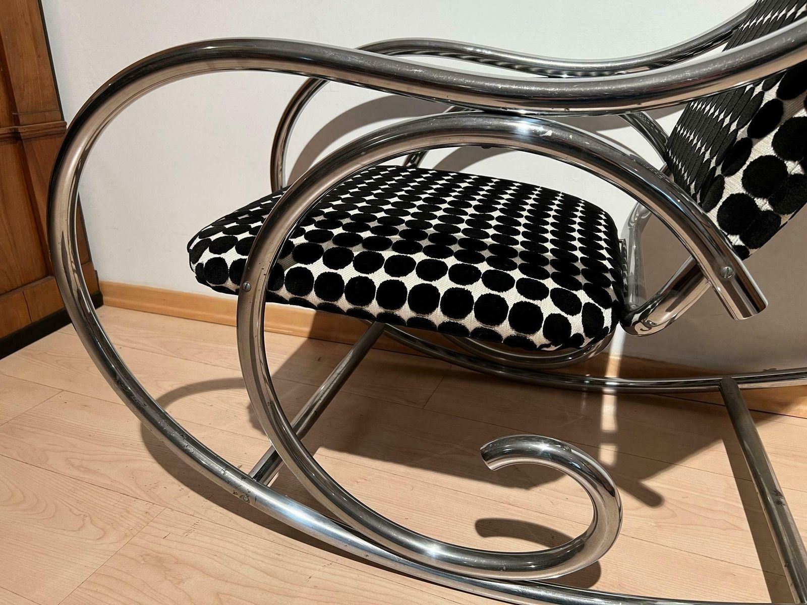 Bauhaus Rocking Chair, Chromed Steeltubes, Germany, Circa 1930 photo vinterior