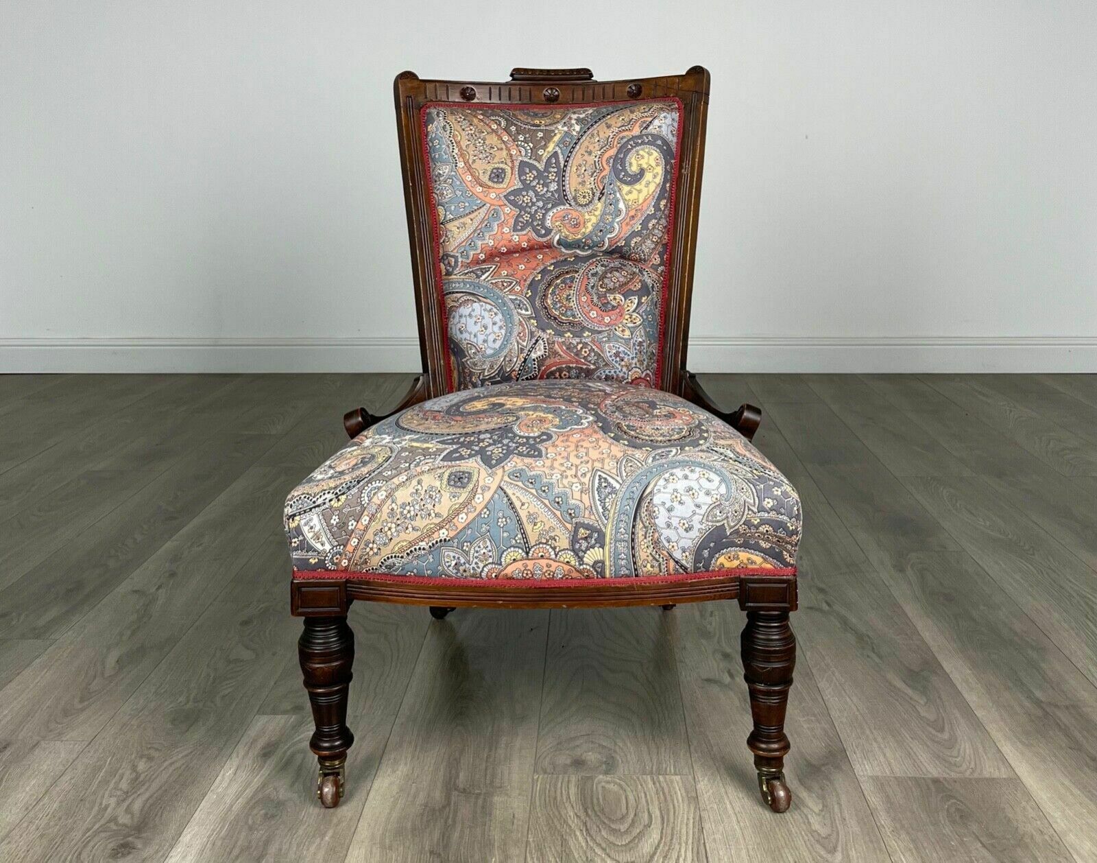 Antique 20th Century Nursing Chair / Armchair In Mahogany photo vintage