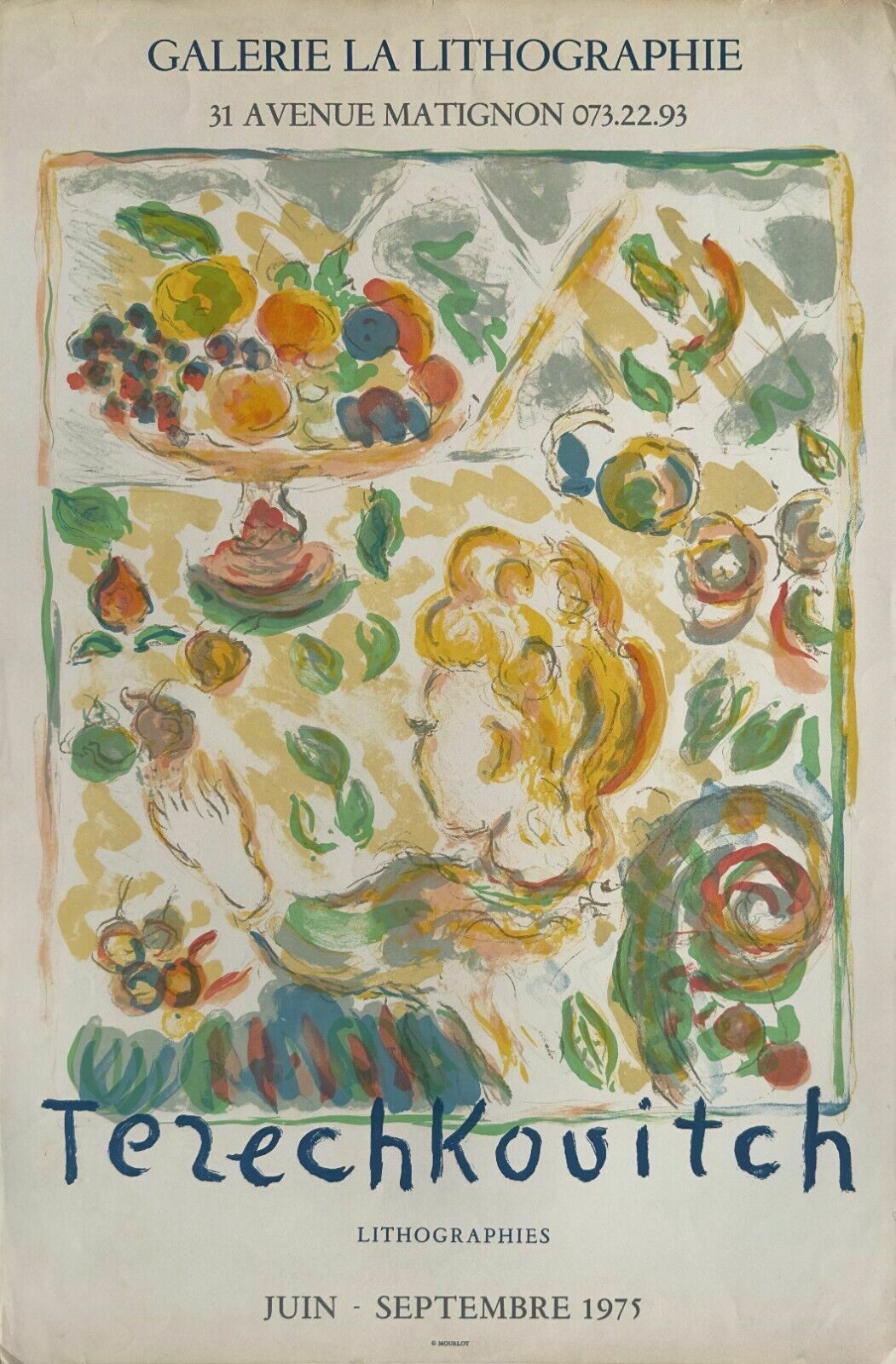Constantin Terechkovitch Lithograph Poster 1975 Mourlot Dessert Mourlot