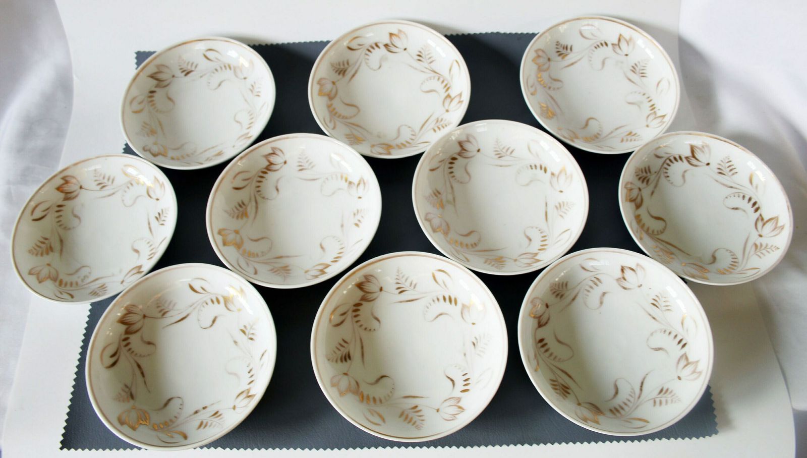 Antique Vieux Paris Porcelain Empire Regency Tea Or Coffee Service Set, Handpainted, Gold Decor, Neoclassical 19th Century, 17 Pieces photo buy