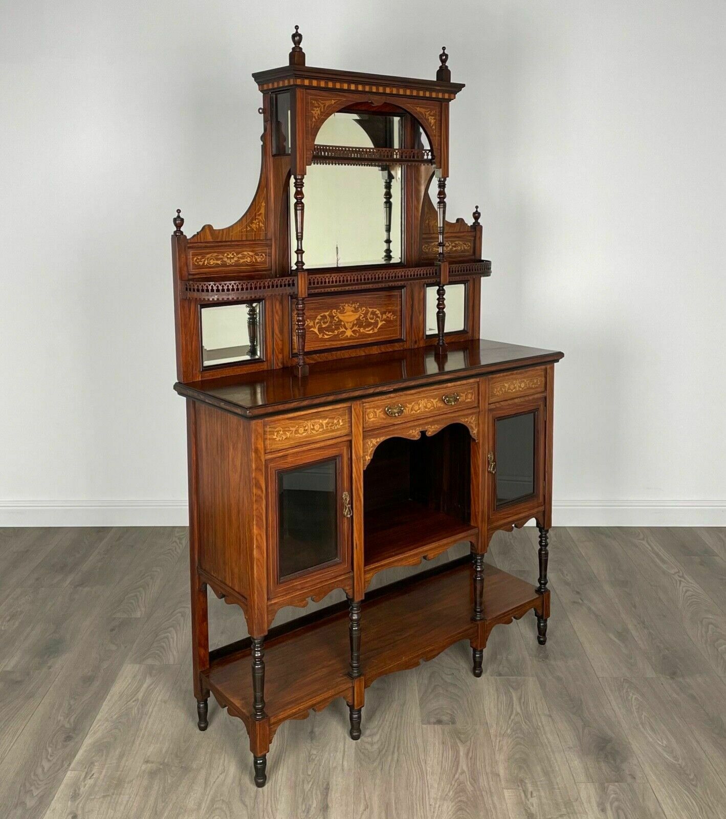 Antique 19th Century Marquetry Sideboard In Rosewood photo 895.0