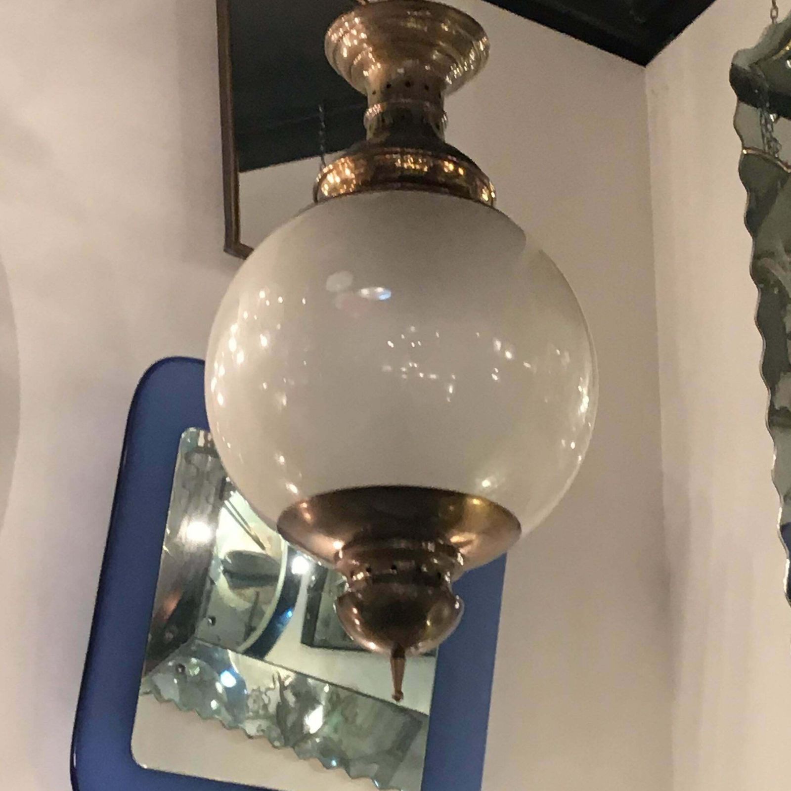 Luigi Caccia Dominioni “Azucena “ Chandelier Glass Brass 1955 Italy photo 3407.0